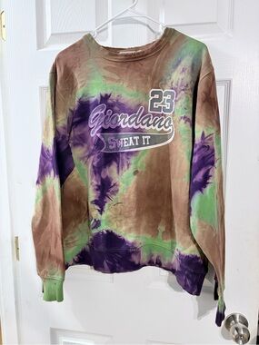 Giordano Quality Apparel Tie Dye Sweatshirt Large 23 Sweat It Crewneck